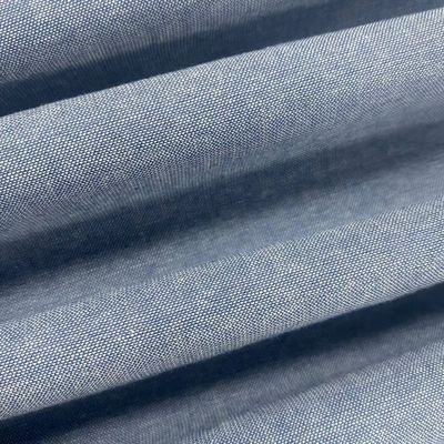 21s 100%綿 薄いシャツ デニム ニット 布 プレッド シャツ ヘリングボーン スタイル