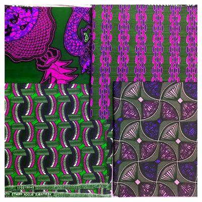 100% 綿 衣装 模様用 アフリカン ワックス 織物 BATIK アンカラ デザイン ワックス 印刷