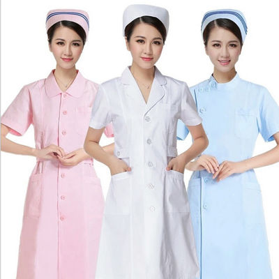 織物 中程度の重量ポリエステル/コットン トワイル T/C 65% 35% 看護師の制服用作業服