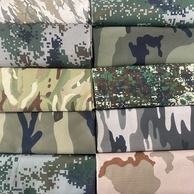 80% ポリエステル 20% 綿 TC 防水 マルチカメラ カモフラージュ リブストップ 青ダオ貿易